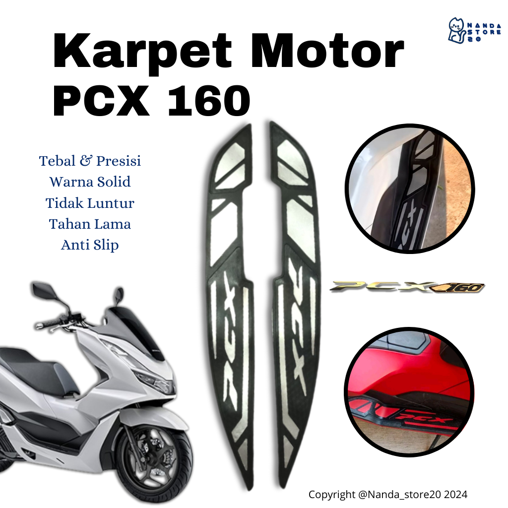 Jual PCX 160 | Karpet Karet Motor PCX 160 Step Floor Alas Kaki Pijakan ...