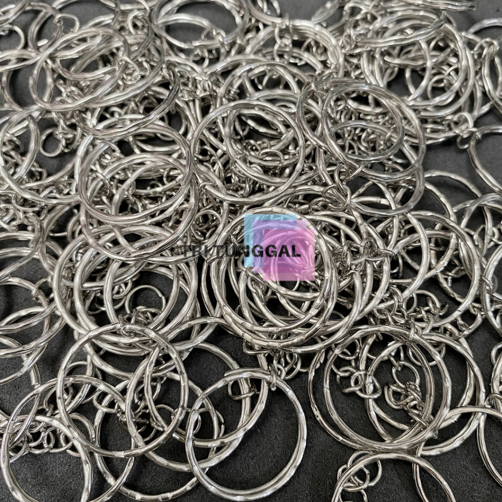 Jual Ring Gantungan Kunci Wavy Aksesoris Keychain Hiasan Pipih Gepeng ...