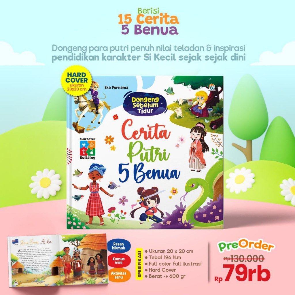 Jual Buku Anak Cerita Putri 5 Benua : Dongeng Sebelum Tidur (Hardcover ...