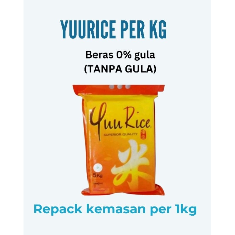 Jual YUU RICE BERAS TANPA GULA (KEMASAN REPACK PER 1KG) | Shopee Indonesia