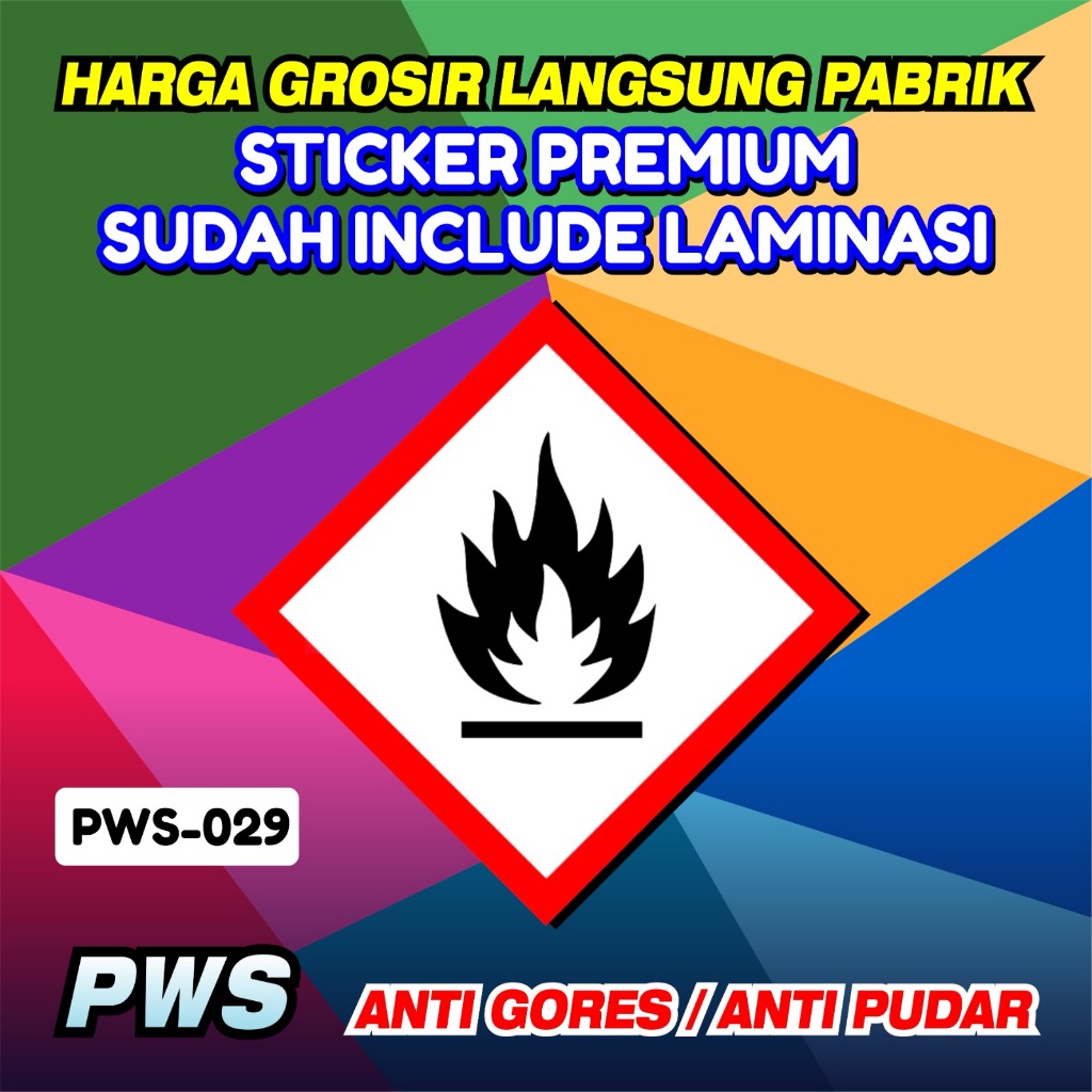Jual Sticker Flammable Liquid/Stiker Safety Sign K3 Keselamatan Kerja ...