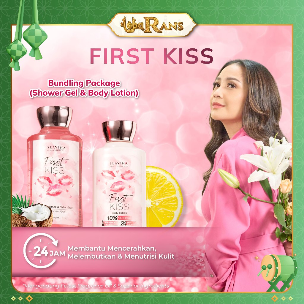 Jual SLAVINA First Kiss Paket Body Lotion & Shower Gel Sabun Mandi
