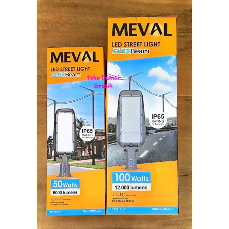 Jual Meval Street Light Led 50W putih Flexbeam AL2-05A. Flexibel lampu ...