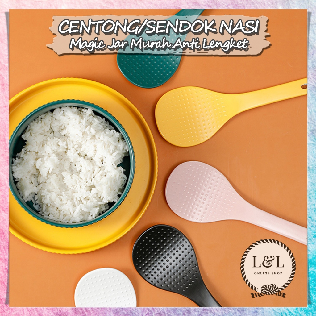 Jual Centong Nasi Plastik Tebal Anti Lengket Sendok Nasi Rice Cooker ...