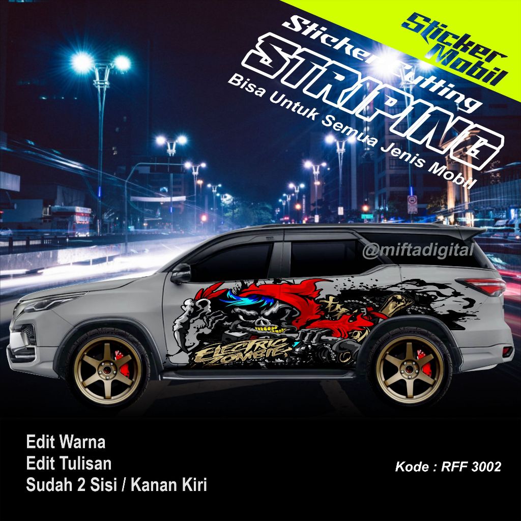 Jual Sticker Variasi Mobil Striping Keren Mobil Pajero Fortune Innova Panther Kijang Carry