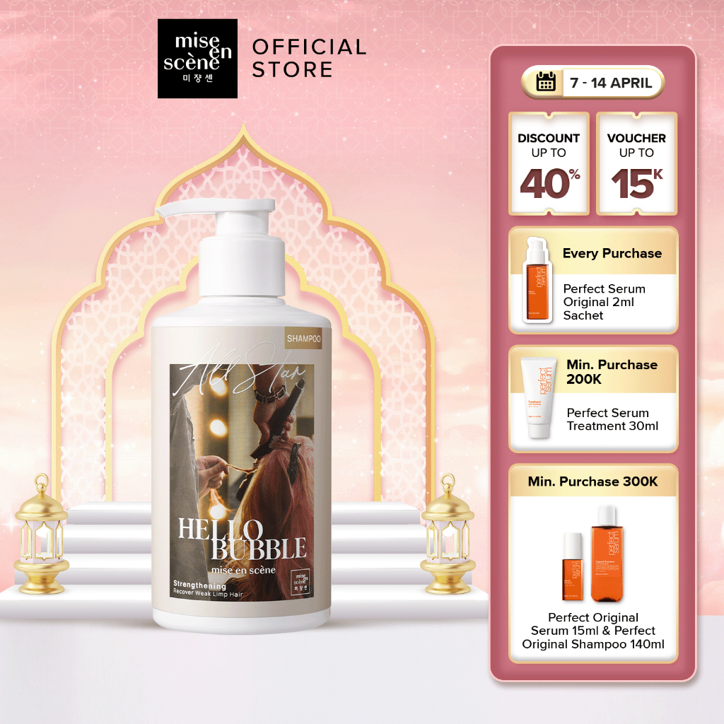Jual mise en scene Hello Bubble All Star Strengthening Shampoo 500ml
