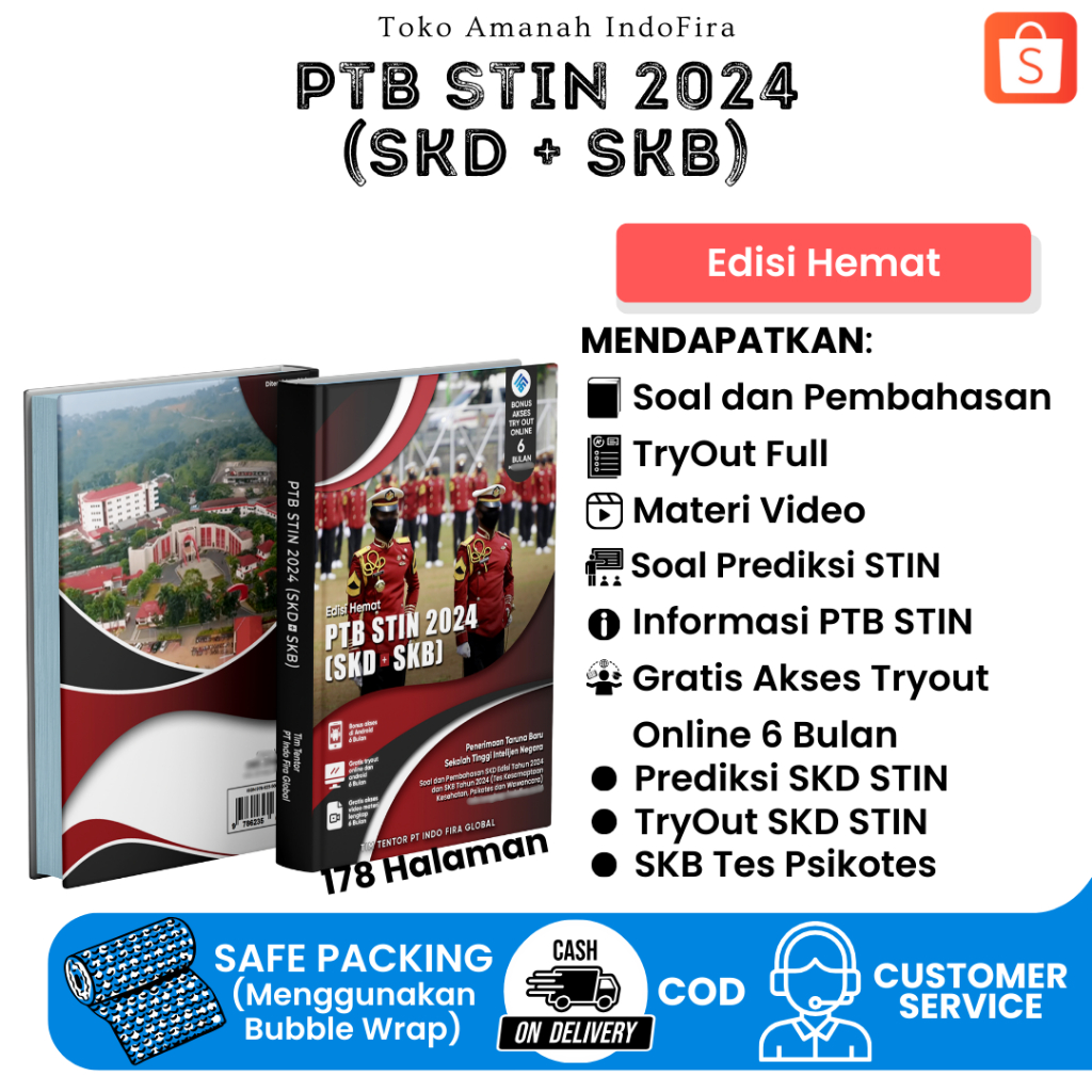 Jual Edisi Terbaru Buku PTB STIN 2024 [SKD + SKB] (Edisi Hemat + Soal ...