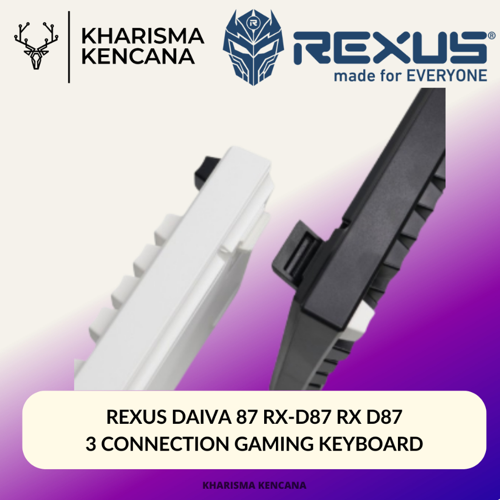 Jual REXUS DAIVA 87 RX-D87 RX D87 3 CONNECTION GAMING KEYBOARD | Shopee ...