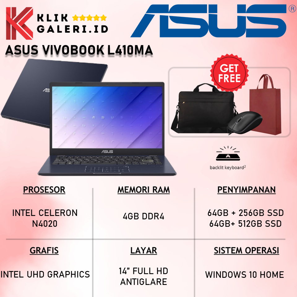 Jual Laptop Sekolah Murah Asus Vivobook L Ma Gb Ssd Garansi Tahun Shopee Indonesia