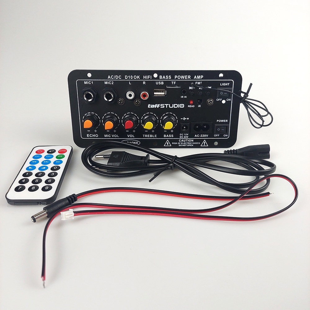 Jual Kit Speaker Aktif D10 400W 2 Mic Amplifier Board Audio Bluetooth