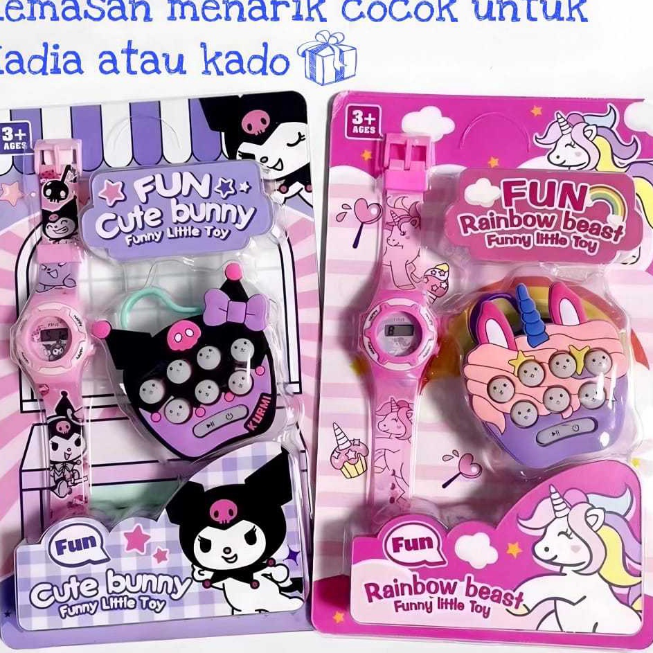 Jual Harga Sekarang LL NEW Jam Tangan pop it mini Fun Cute Bunny Funny ...