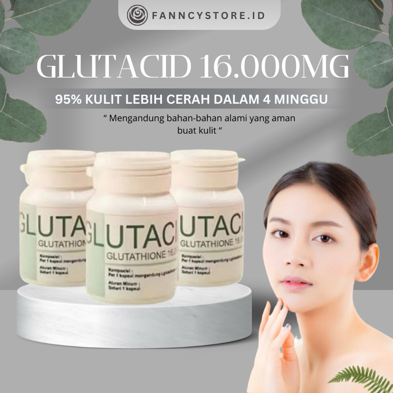 Jual Glutacid Glutathione 16.000mg Original Whitening Booster Ampuh ...