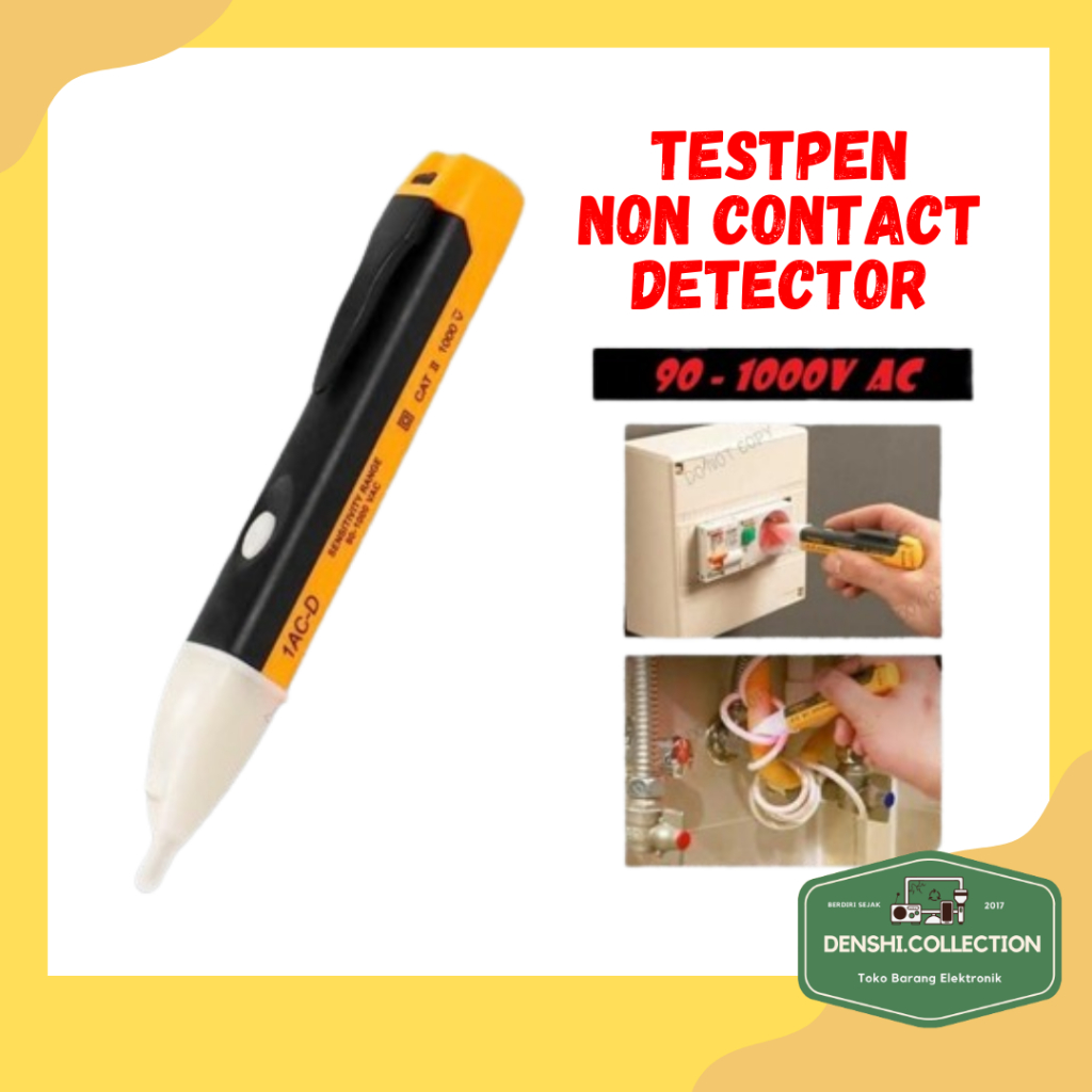Jual TEST PEN NON CONTACT AC TESTPEN PENGUKUR ARUS LISTRIK TESTER PEN ...