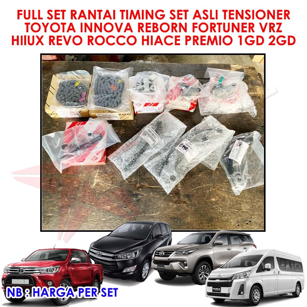 Jual FULL SET RANTAI TIMING SET ASLI TENSIONER TOYOTA INNOVA REBORN ...