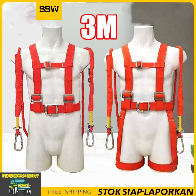 Jual 3M Safety Full Body Harness + Single Big Hook / Sabuk Pengaman Big ...