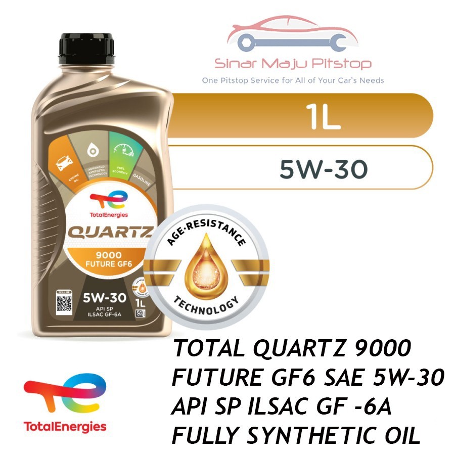 Jual TOTAL QUARTZ 9000 FUTURE GF6 SAE 5W-30 API SP ILSAC GF-6A - Oli ...