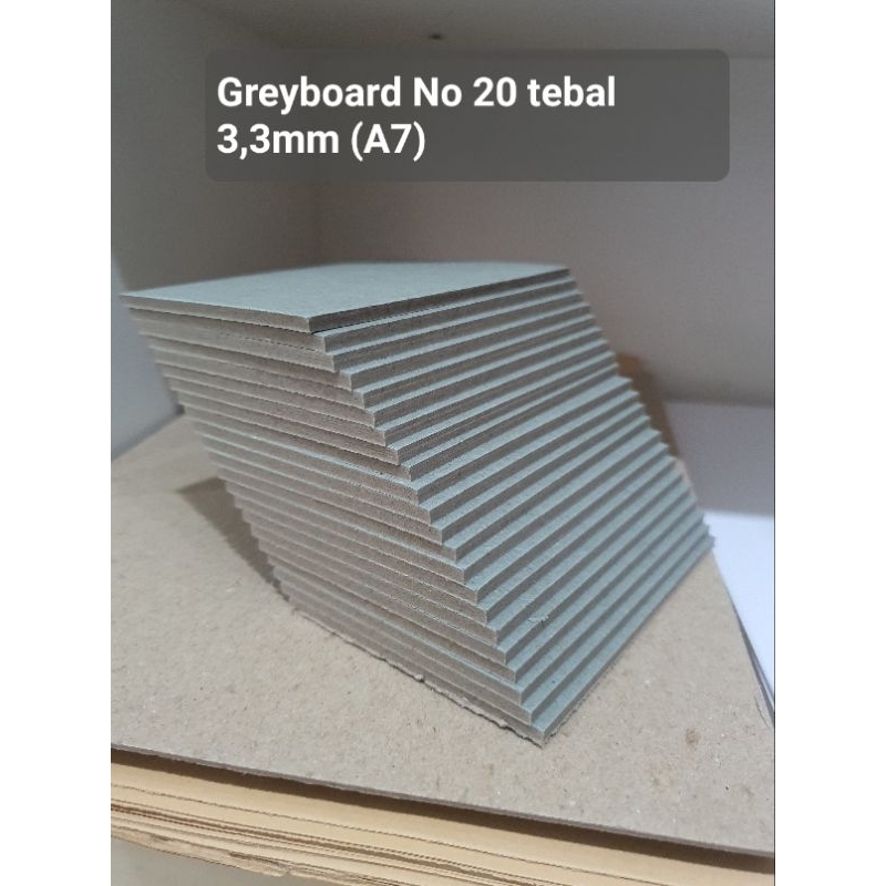 Jual Greyboard No. 20 TEBAL 3 3,3mm ukuran A7 PALING TEBAL KARTON