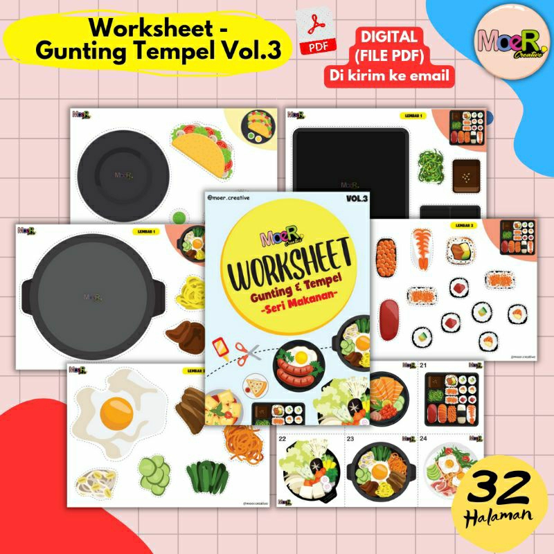 Jual Worksheet Printable Gunting Tempel Vol.3 (File PDF) Worksheet Cut ...