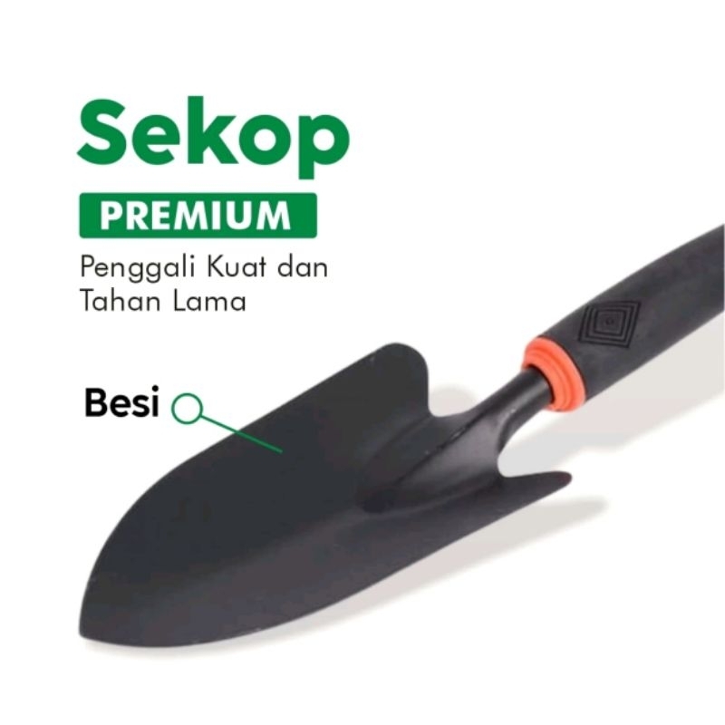 alat kebun skop sekop , garukan , pacul & garut gg karet bahan kokoh