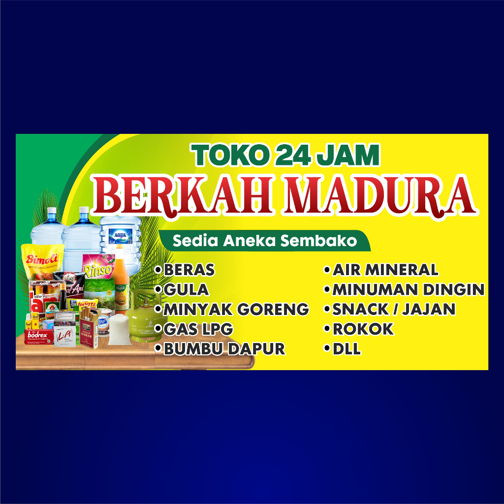 Jual Spanduk / Banner Toko Sembako Madura | Shopee Indonesia