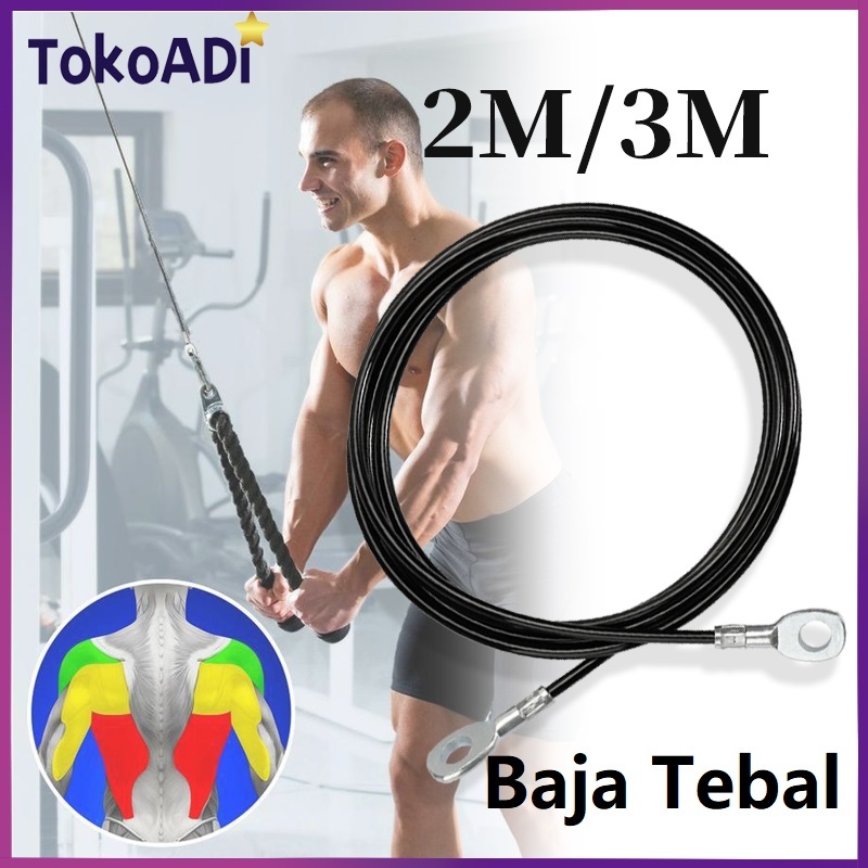 Jual Kabel Sling Gym Stainless Steel Tali Kabel Gym Heavy Duty Bahan ...
