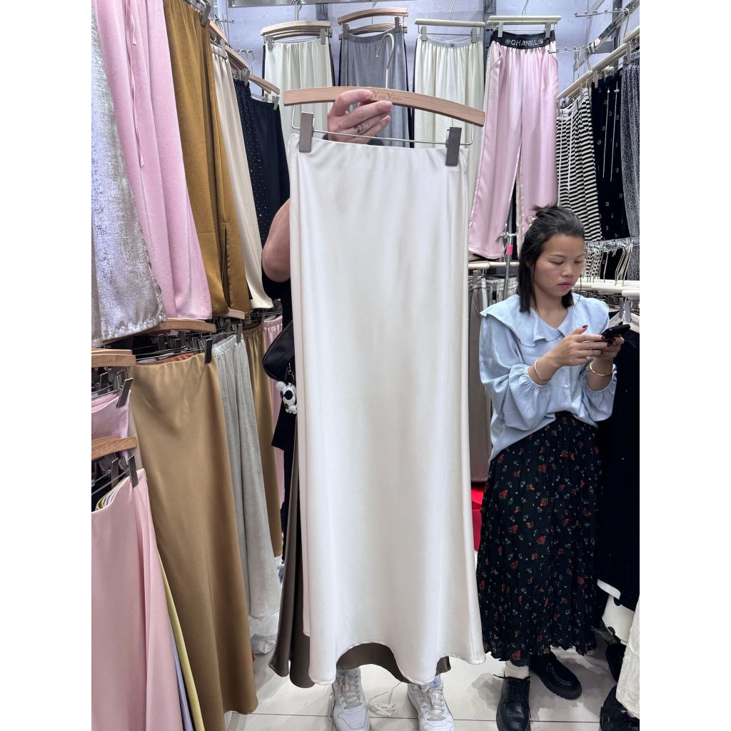 CN022 6005 MAXI SKIRT SATIN YOUYOU