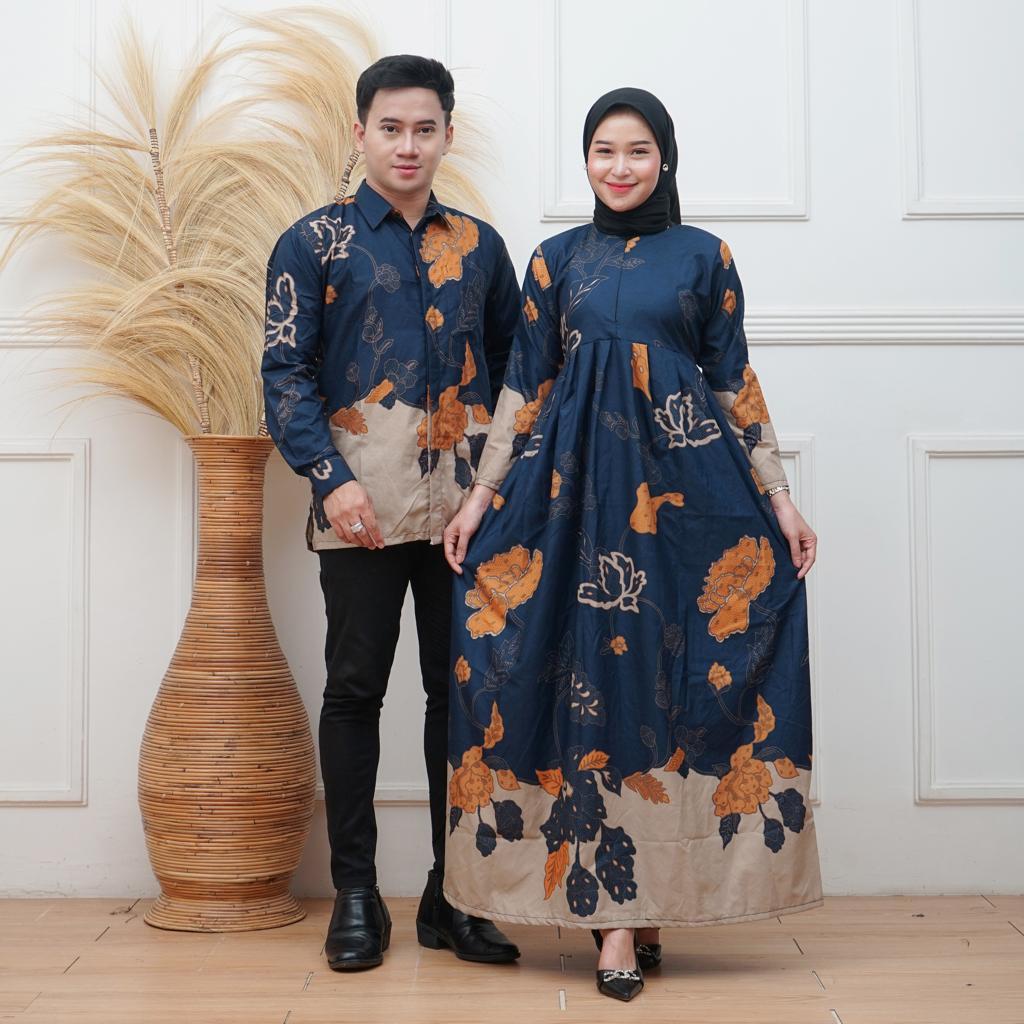 Jual Batik Gamis Couple Suami Istri Pria "Mohon Pilih Ukuran Kemeja ...