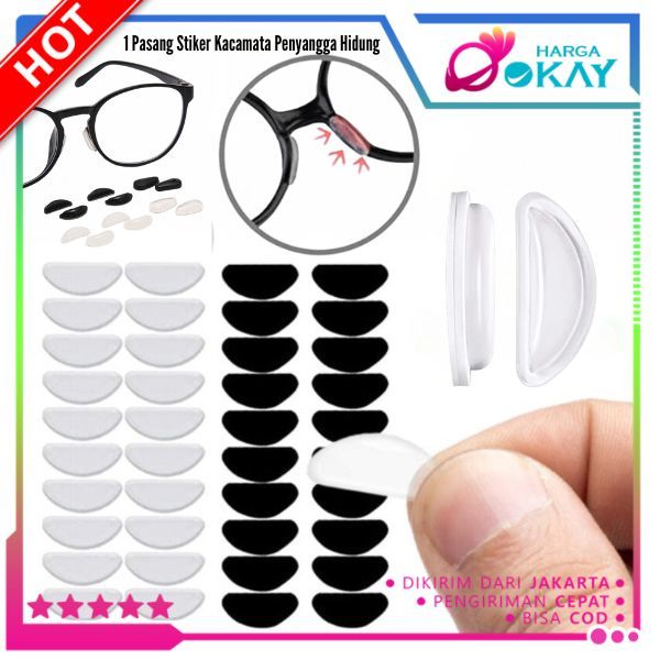 Jual HO 1 Pasang Stiker Kacamata Penyangga Hidung Pencegah Turun - Non ...