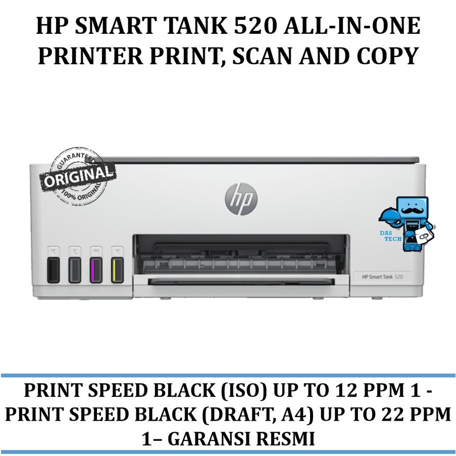 Jual Printer Hp Smart Tank 520 All-In-One Printer Print, Scan And Copy ...
