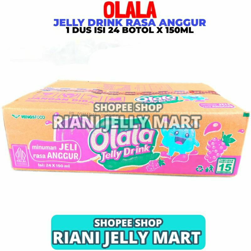 Jual Olala Jelly Drink Rasa Anggur Dus Isi Botol X Ml Shopee Indonesia