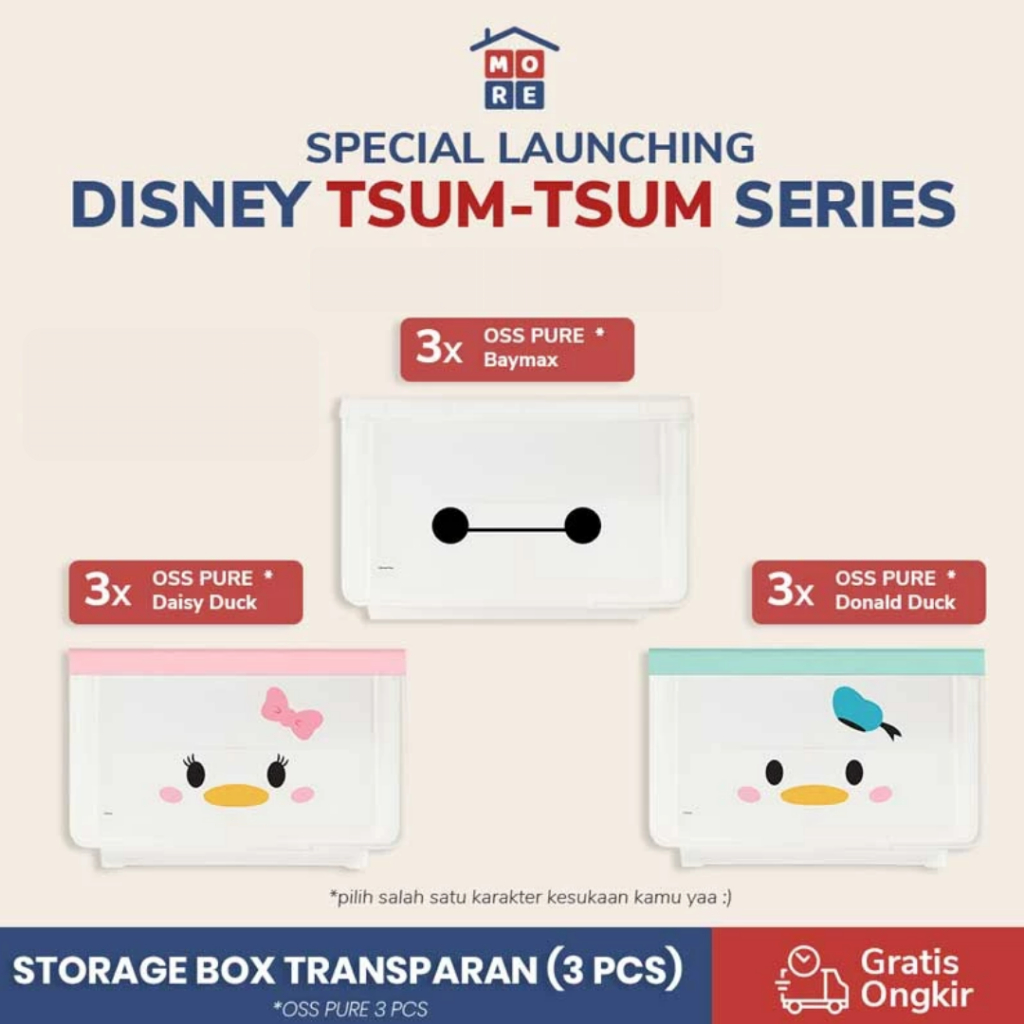 Jual MORE X Tsum Tsum Disney Series / OSS PURE / Storage Solution ...