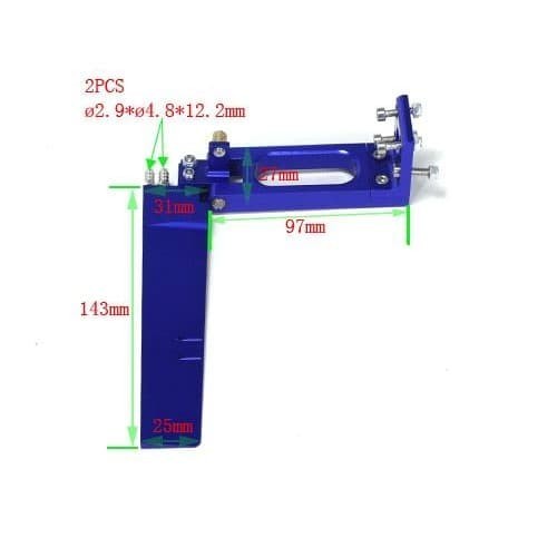 Jual Large Silver/Blue Aluminum Rudder Rcboat Kapal Rc | Shopee Indonesia