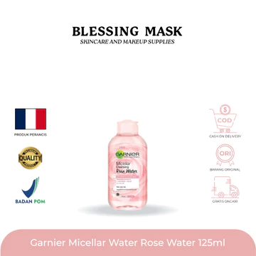 Garnier Micellar Cleansing Water Pink Blue Bipase Oil Vit C Rose 50ml 125mL