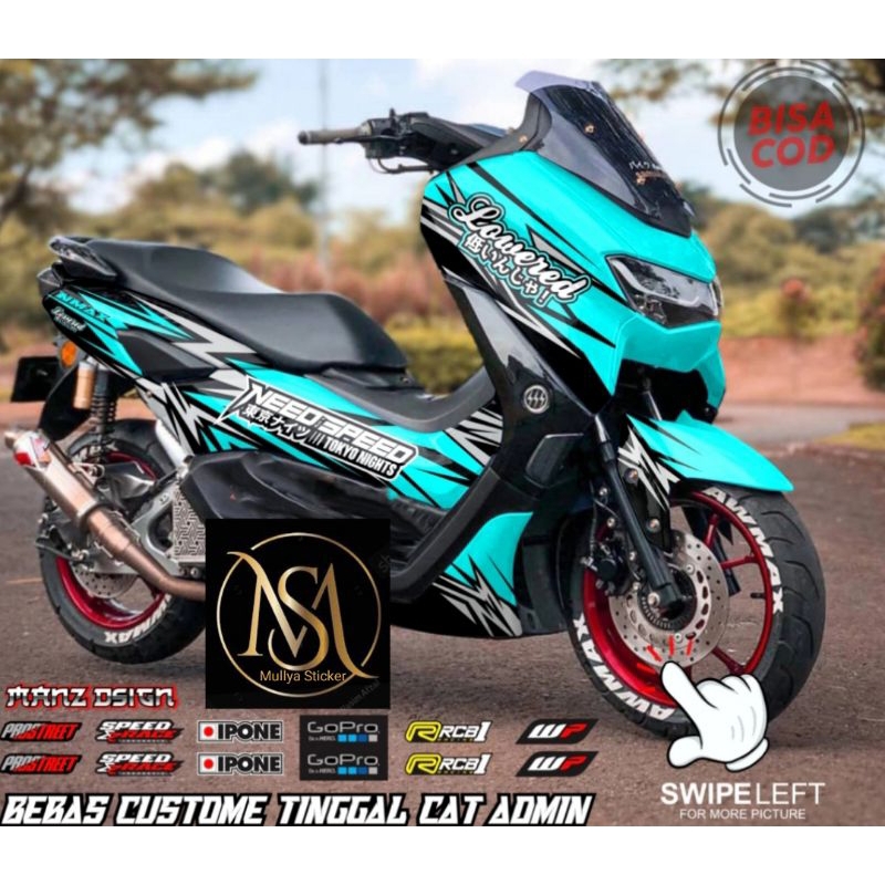 Jual stiker decal nmax new variasi motif need speed full body | Shopee ...