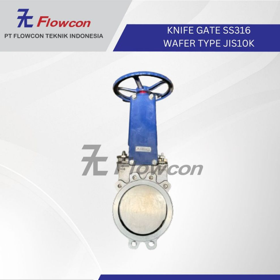Jual KNIFE GATE VALVE SS316 METAL WAFER JIS10K SIZE 8