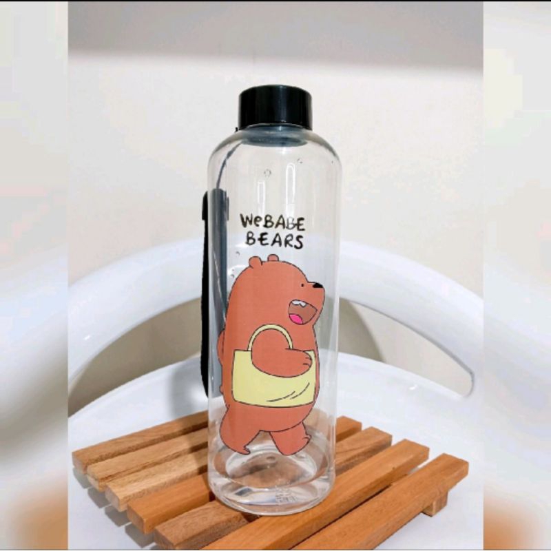 Jual DC B ( B0051 ) BOTOL MINUM PLASTIK 1000 ML MOTIF BERUANG BENING ...