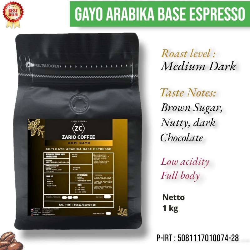 Jual Kopi Gayo Arabika Aceh Base grade 1 Espresso 1 Kg Crema Espresso ...