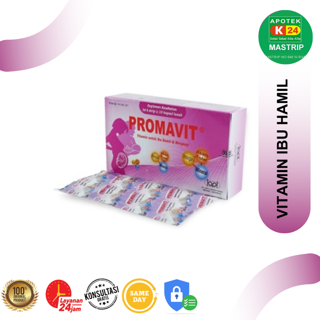 Jual Promavit Kapsul / Vitamin Ibu Hamil & Menyusui / Dewasa / 10kapsul ...