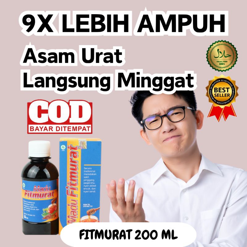 Jual Obat Asam Urat Herbal Madu Fitmurat 200 ml | Shopee Indonesia