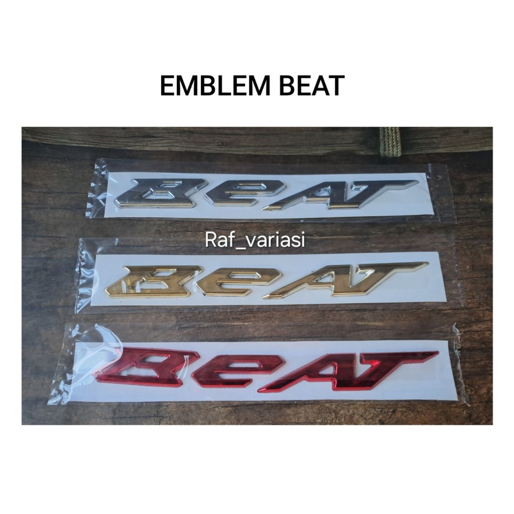 Jual Emblem honda beat chrome Emblem beat sepasang Logo timbul beat ...