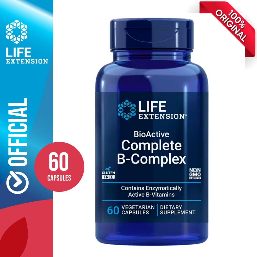 Jual Life Extension Bioactive Complete B-complex, 60 Capsules | Shopee ...