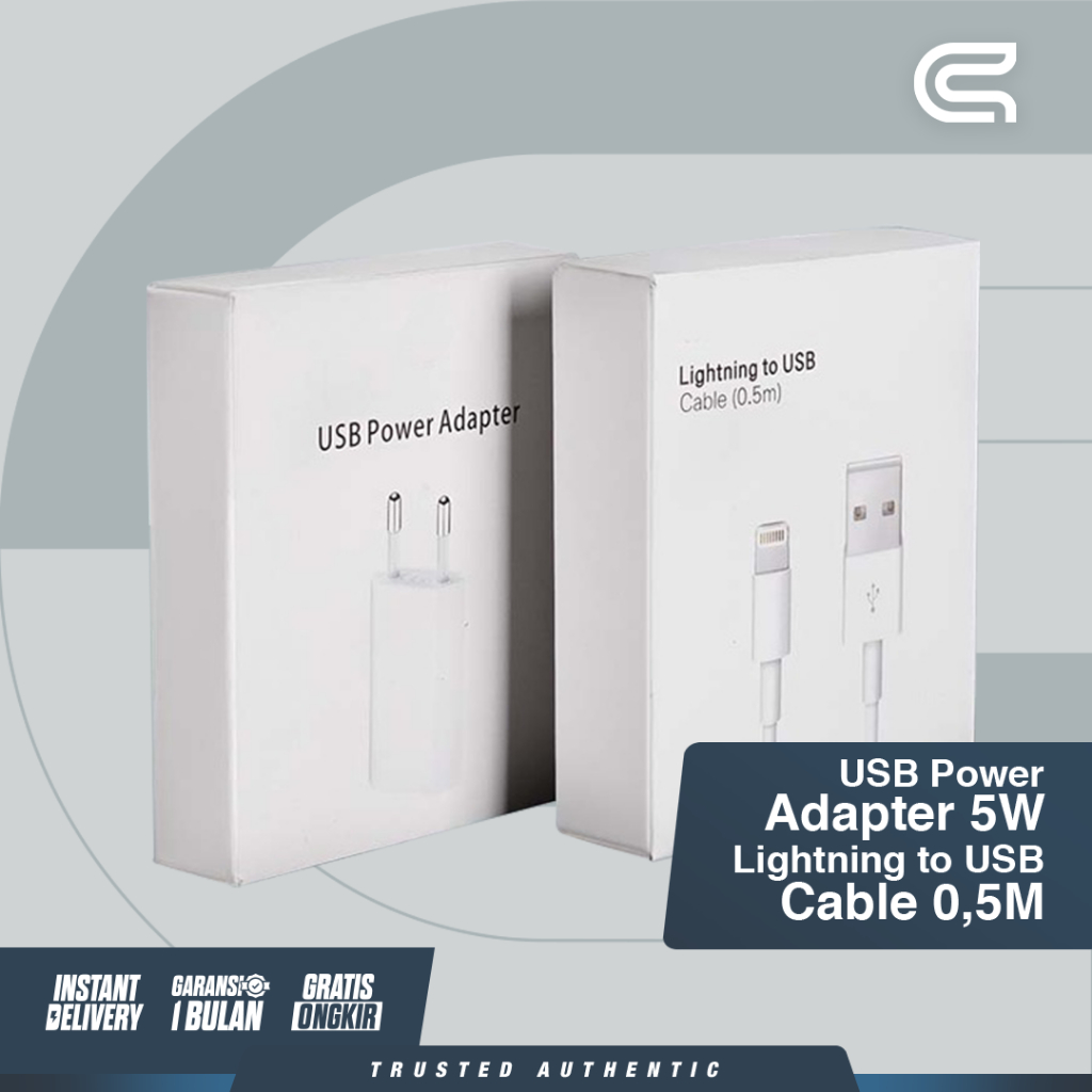 Jual Lightning To USB Cable Power Adapter watt Shopee