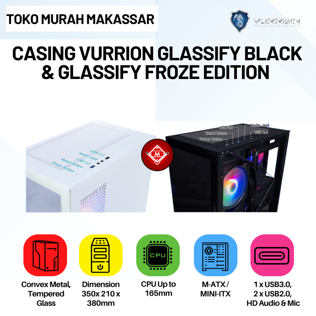 Jual CASING VURRION GLASSIFY BLACK & GLASSIFY FROZE EDITION / CASE22 ...