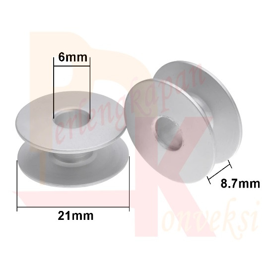 Jual 40264A Spul Spool Palet Benang Aluminium Rata Datar Flat Bobbin ...