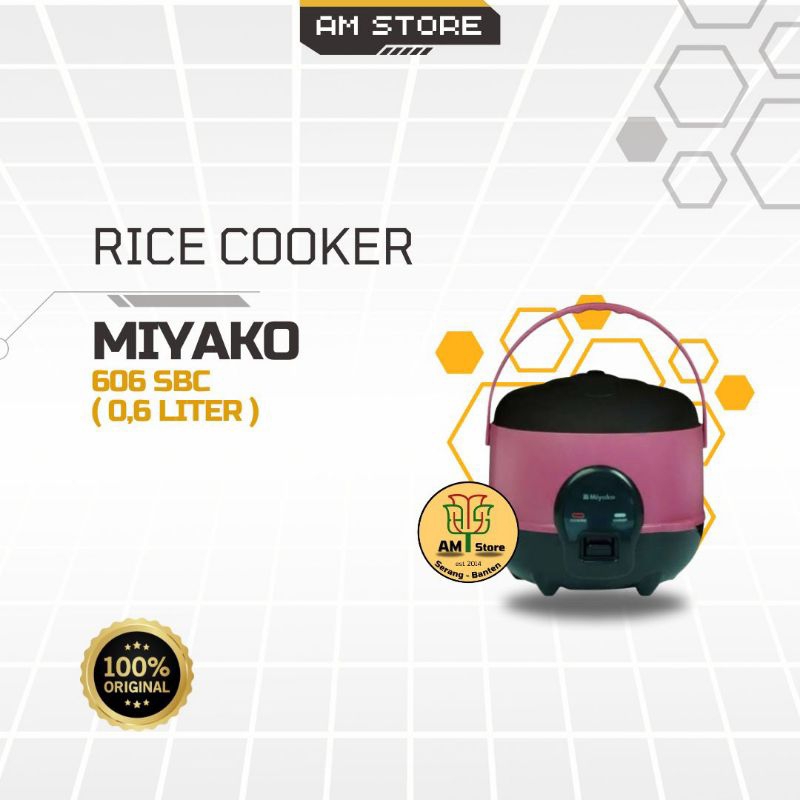 Jual Magic Com Miyako/ Rice Cooker Miyako 606 SBC (0,6 Liter) | Shopee ...