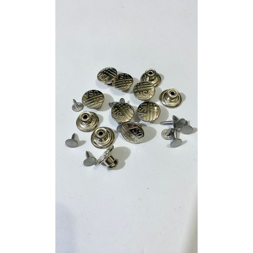 Jual 12 pcs Kancing Goyang Levis Silver atau Nikel ORIGINAL | Shopee ...
