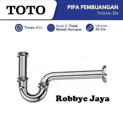Jual TOTO Siphon P-Trap Sifon Pembuangan Wastafel Stainless THX1A-3N ...