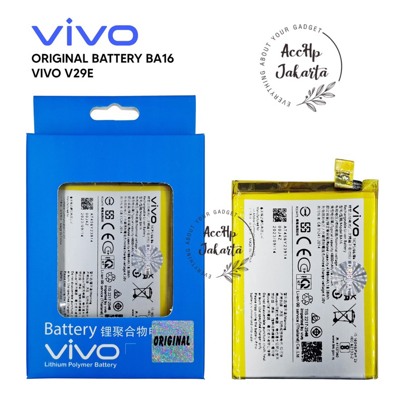 Jual Baterai Batre VIVO V29E / BA16 Batrei Batrai Battery VIVO V 29E BA ...