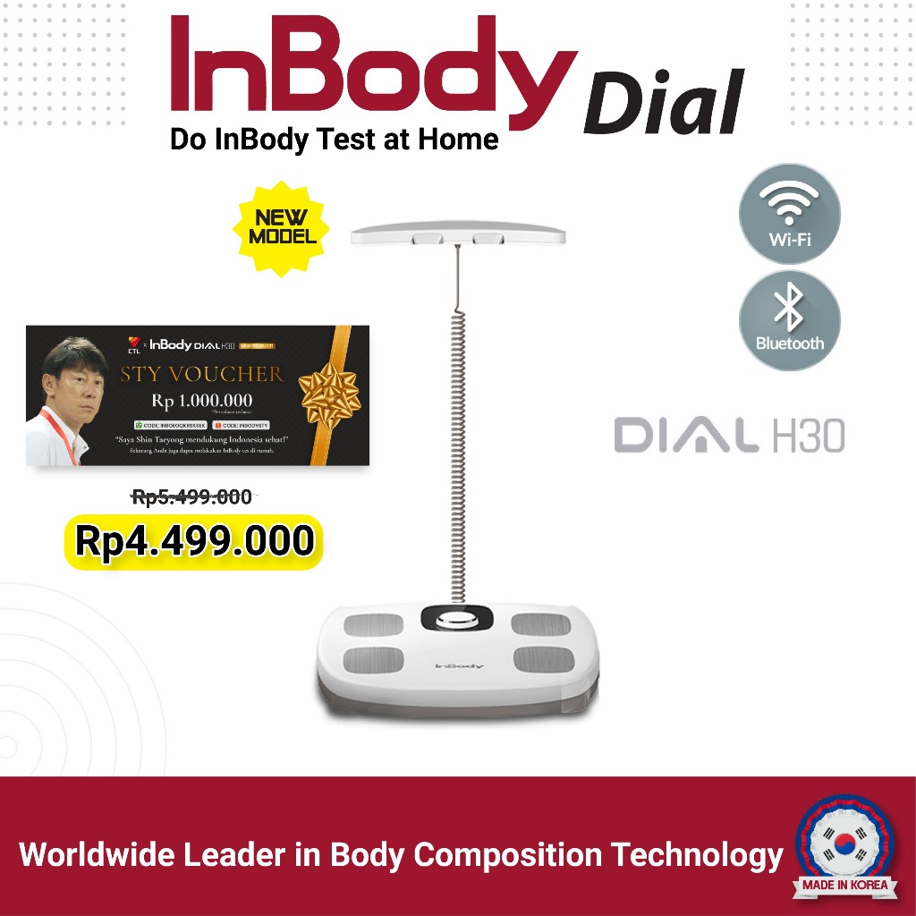 Jual InBody Dial H30 Timbangan Shin Tae Yong Whole Body Composition