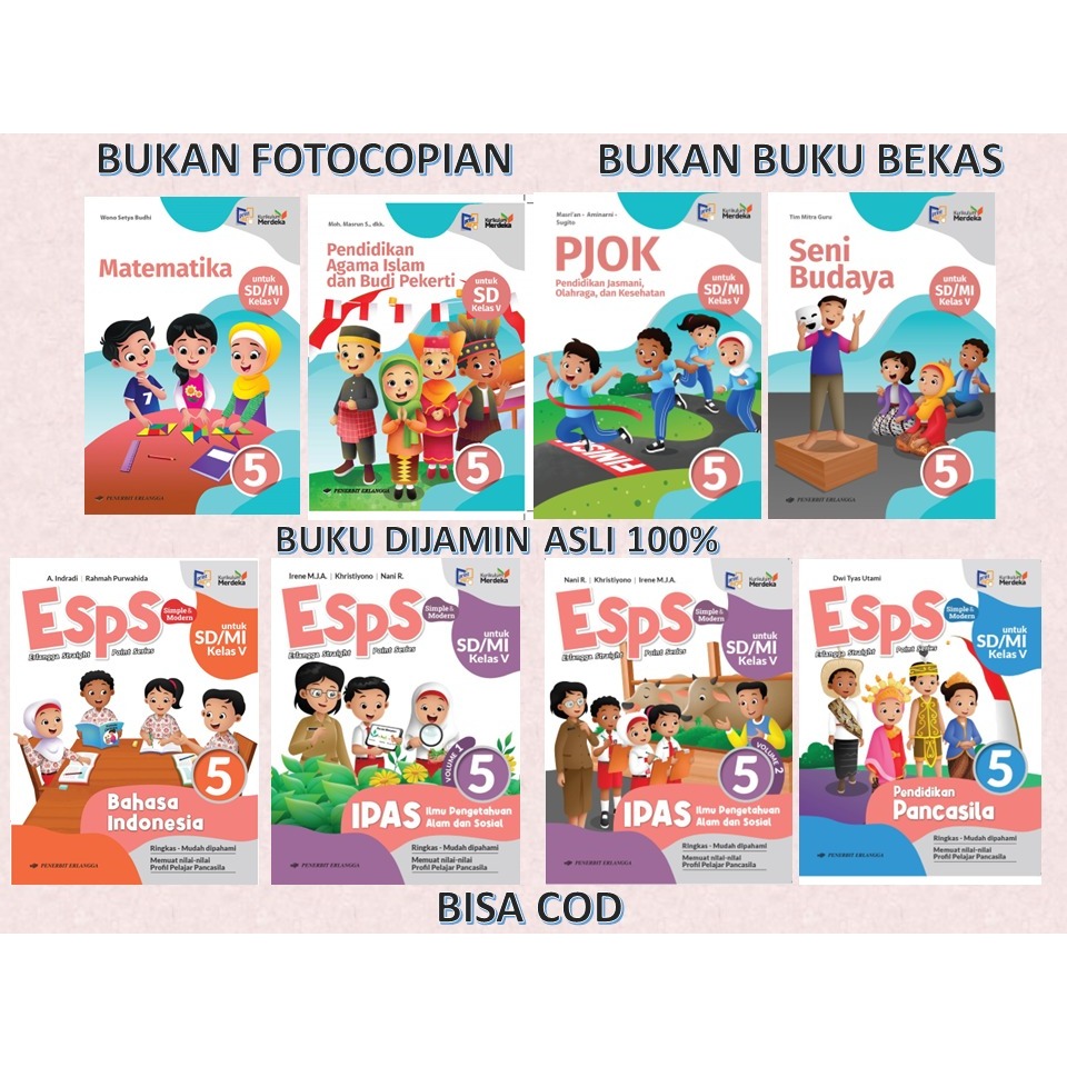 Jual Erlangga - Buku Teks Kurikulum Merdeka kelas 5 SD/MI | Shopee